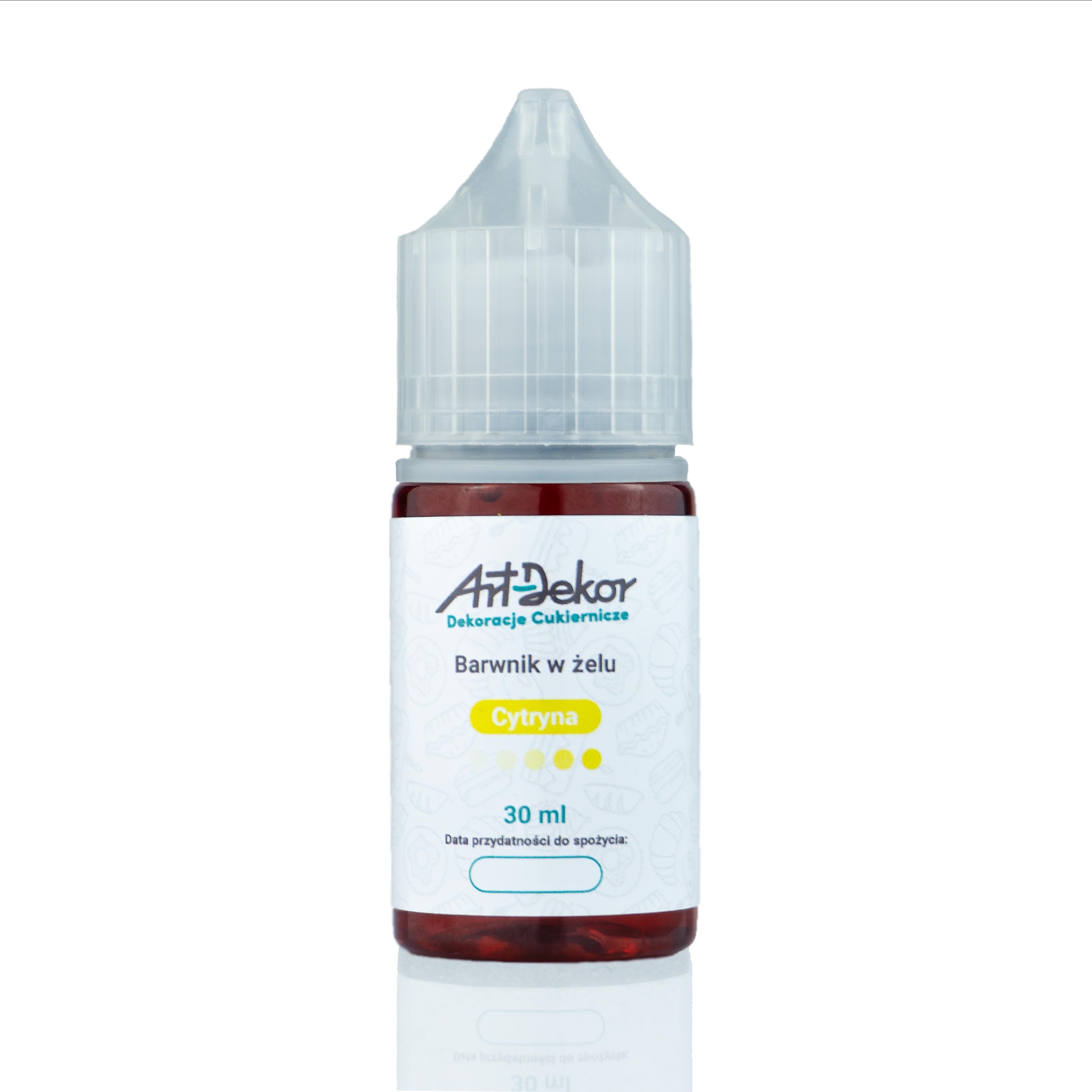 żółty barwnik w żelu