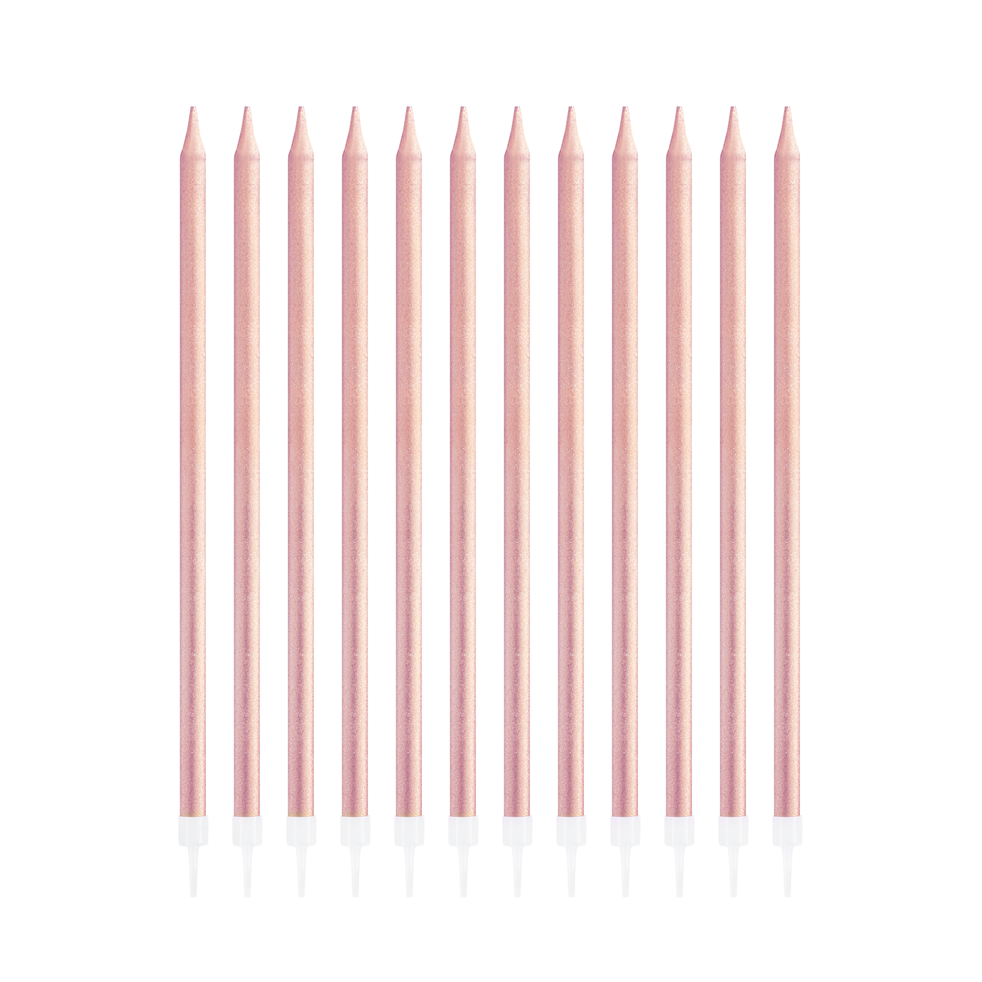 różowe świeczki urodzinowe na tort