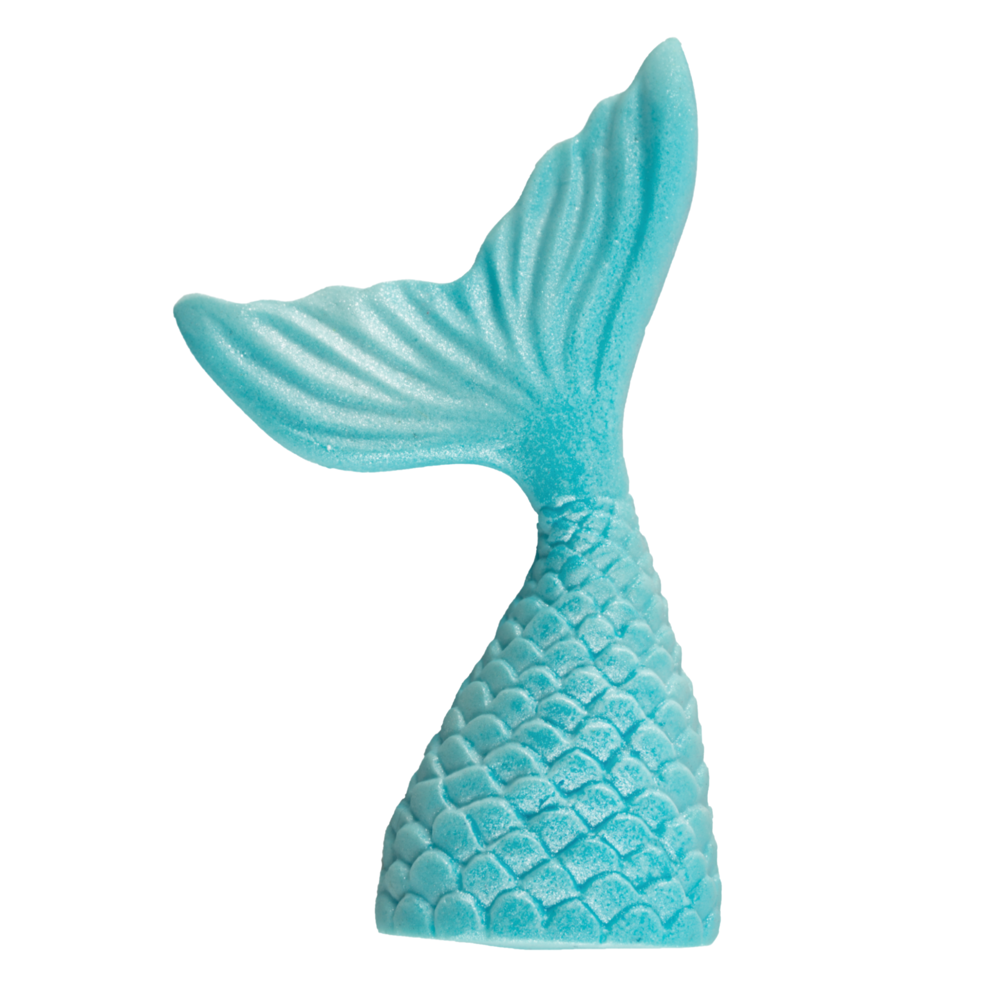 Duży ogon syrenki dekoracja cukrowa na tort niebieska