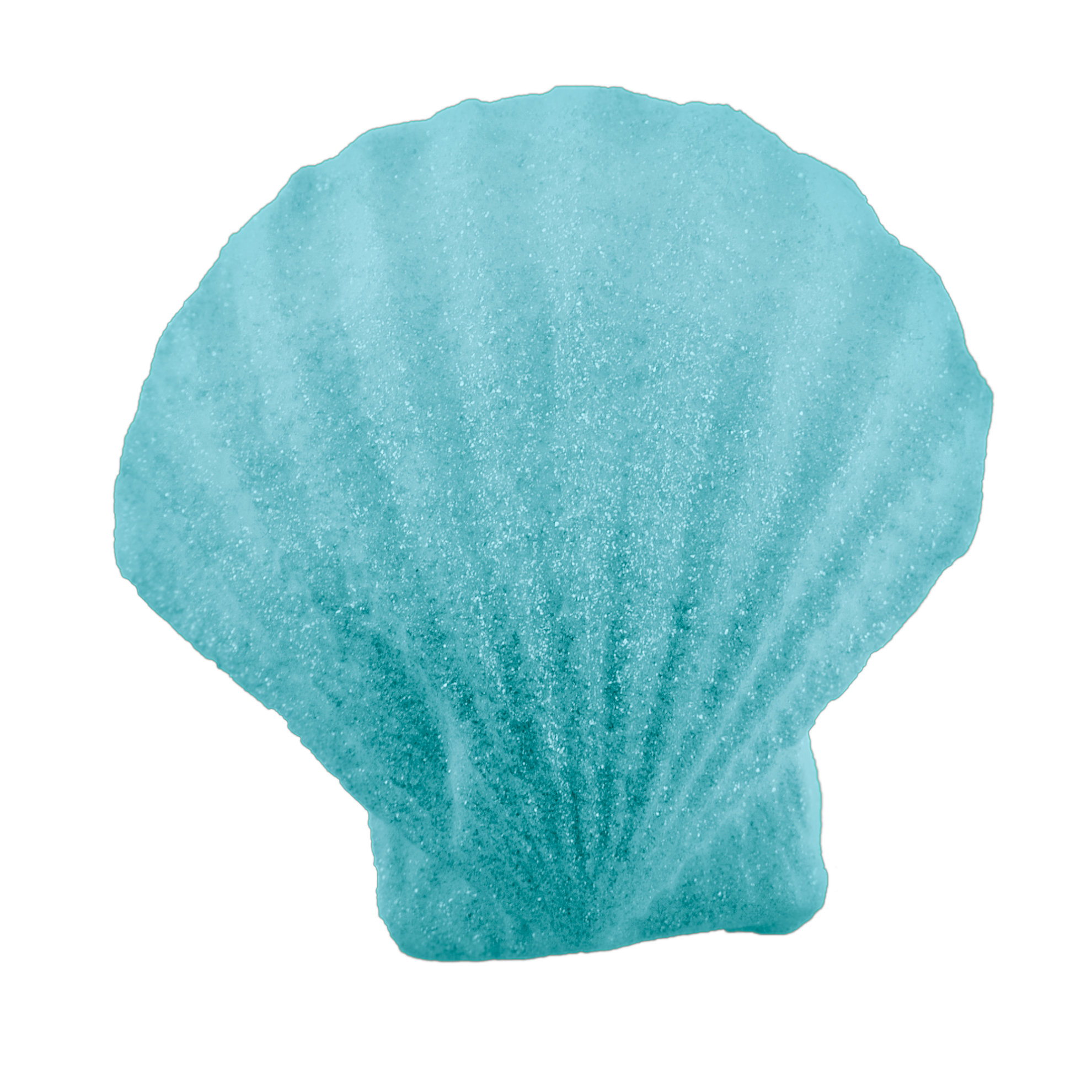 Dekoracja cukrowa muszelka niebieska na tort