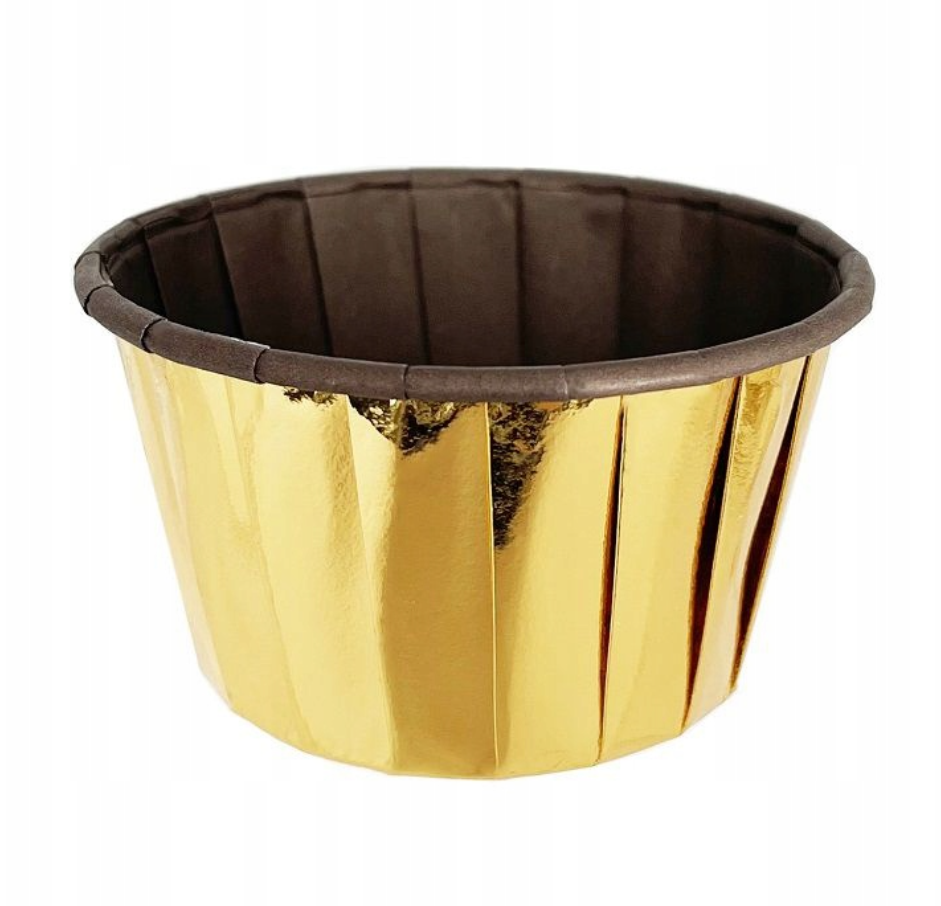 Papilotki do muffinek złoto-brązowe 50x40 mm