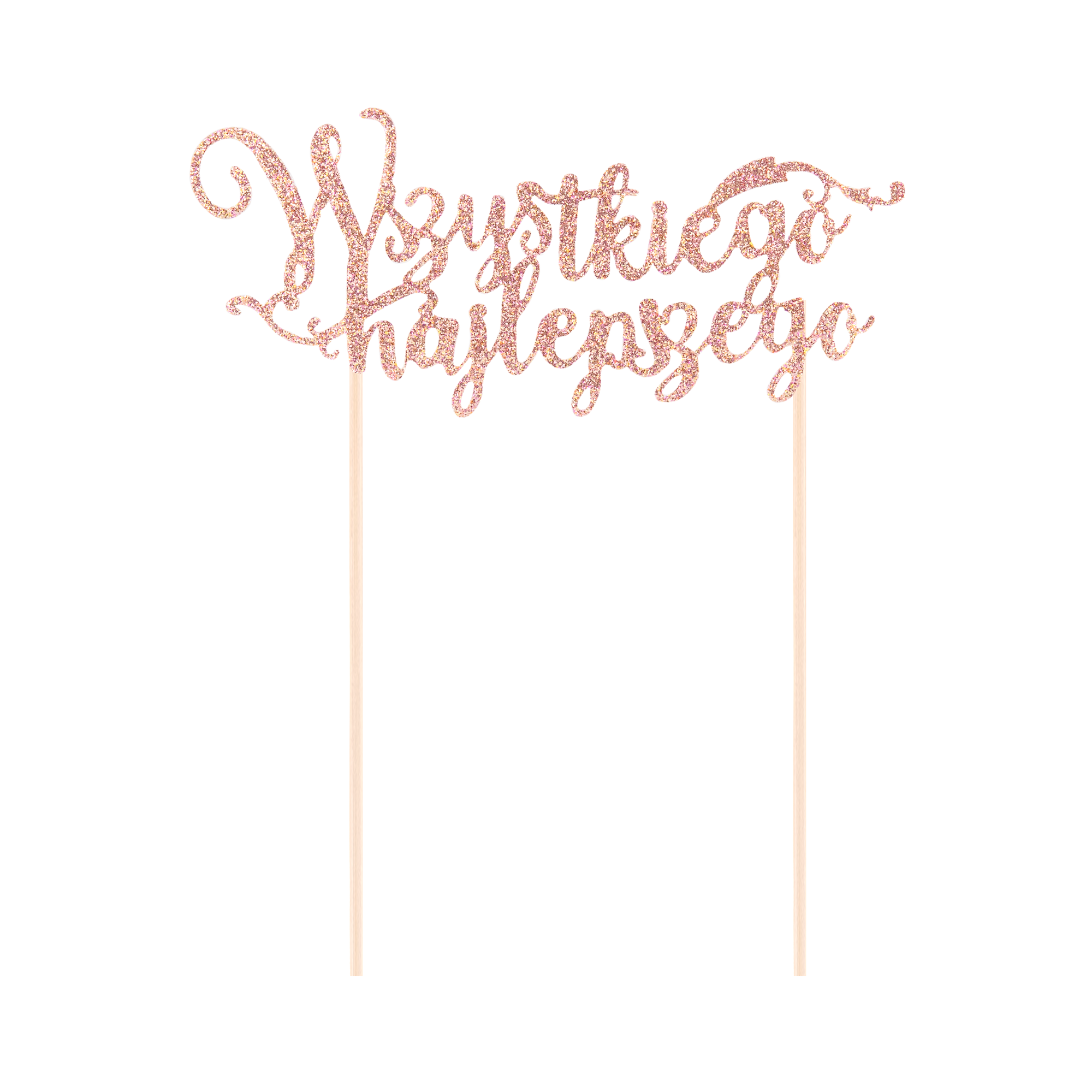 topper wszystkiego najlepszego rose gold