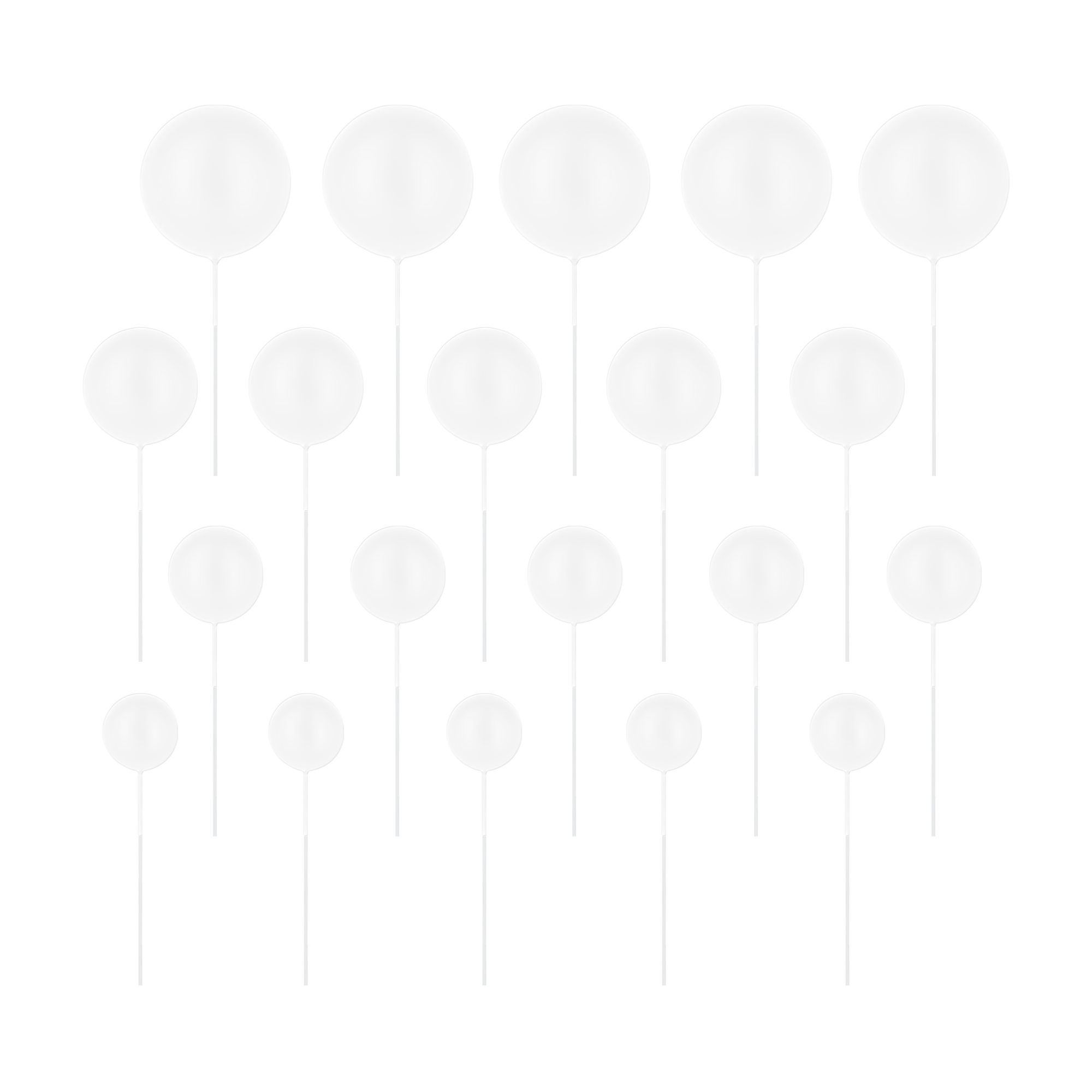 topper białe kule do tortu, zestaw 20 sztuk